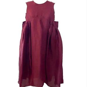 ELLERY Trapeze Sleeveless Party Hi-Low 100% Silk Cocktail Dress US 6